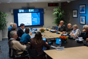 Group of participants to board meeting during the meeting, disussing the EUCDW influence in the working groups at EPP.